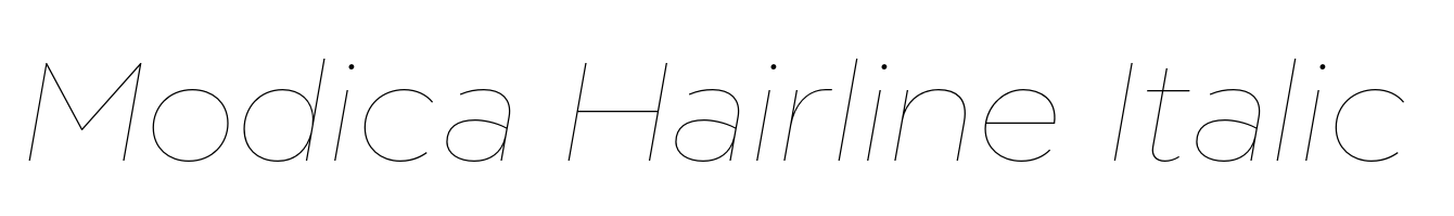 Modica Hairline Italic